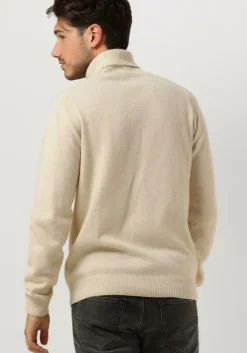 gebroken wit anerkjendt coltrui aknico solid roll neck lambswool
