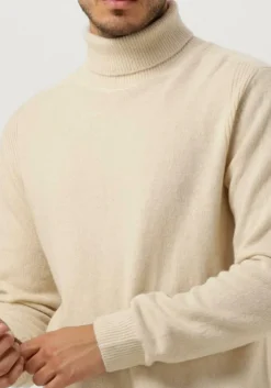 gebroken wit anerkjendt coltrui aknico solid roll neck lambswool