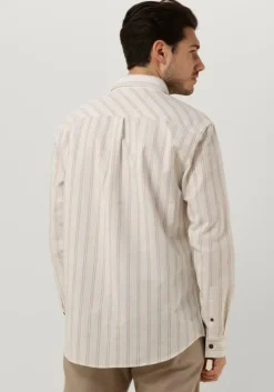 gebroken wit anerkjendt casual overhemd akleif l/s double stripe