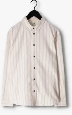 gebroken wit anerkjendt casual overhemd akleif l/s double stripe
