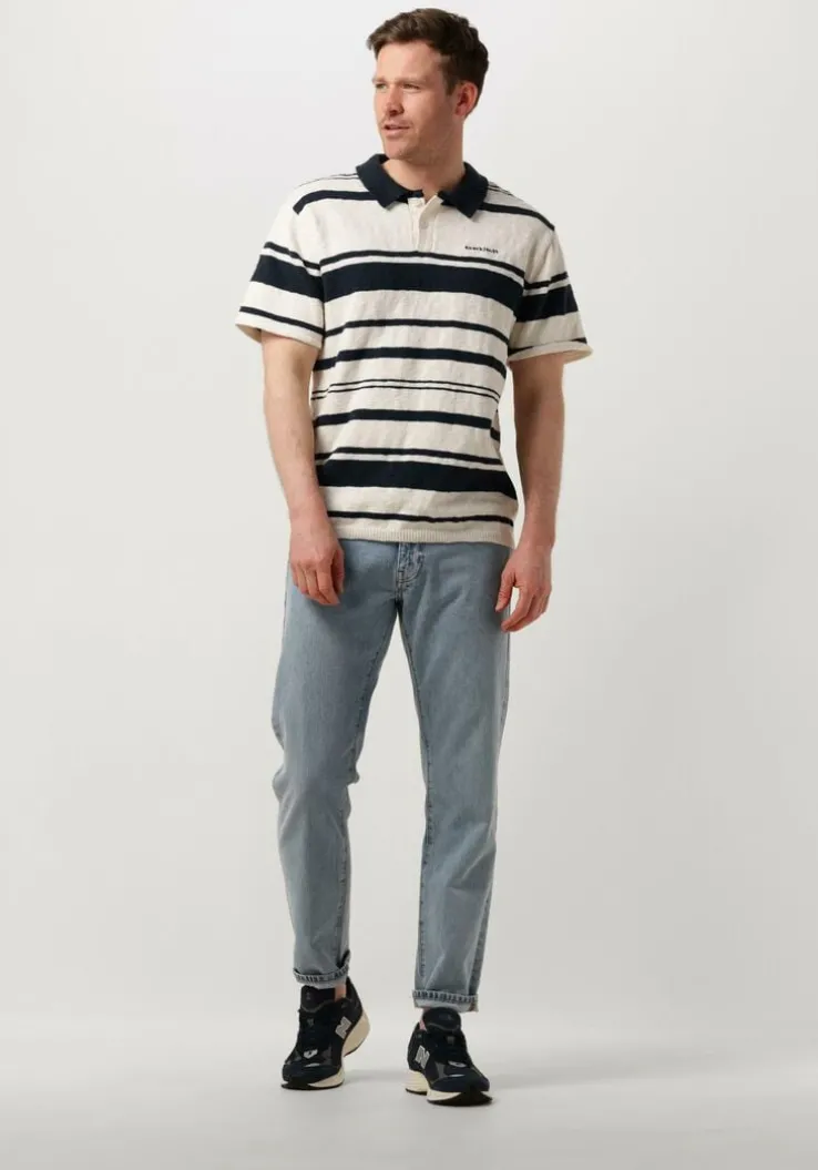 gebroken wit anerkjendt polo aksofus stripe s/s knit