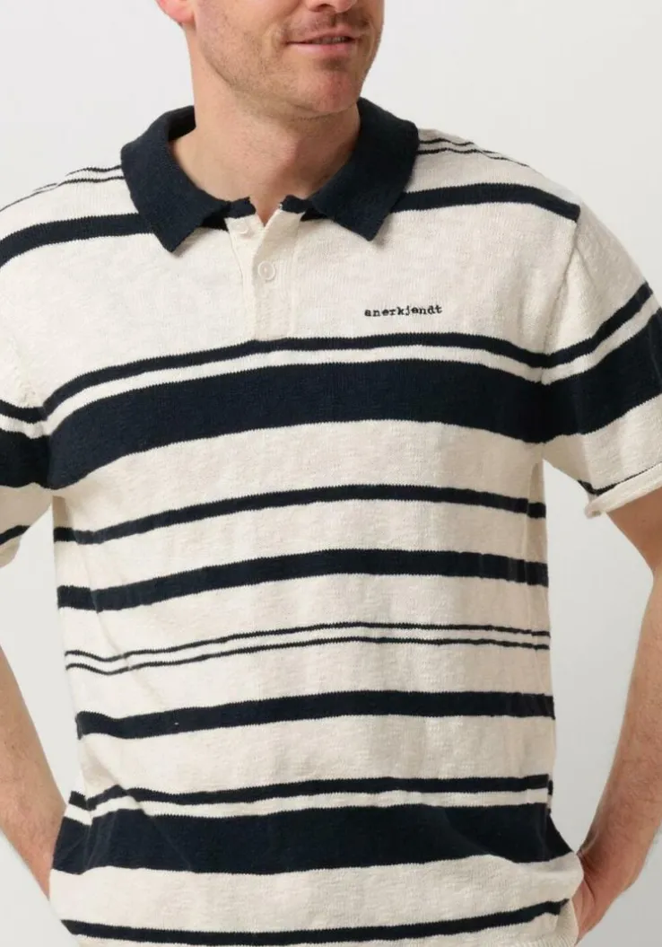 gebroken wit anerkjendt polo aksofus stripe s/s knit