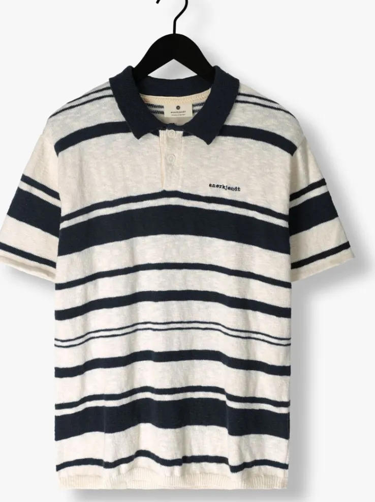 gebroken wit anerkjendt polo aksofus stripe s/s knit
