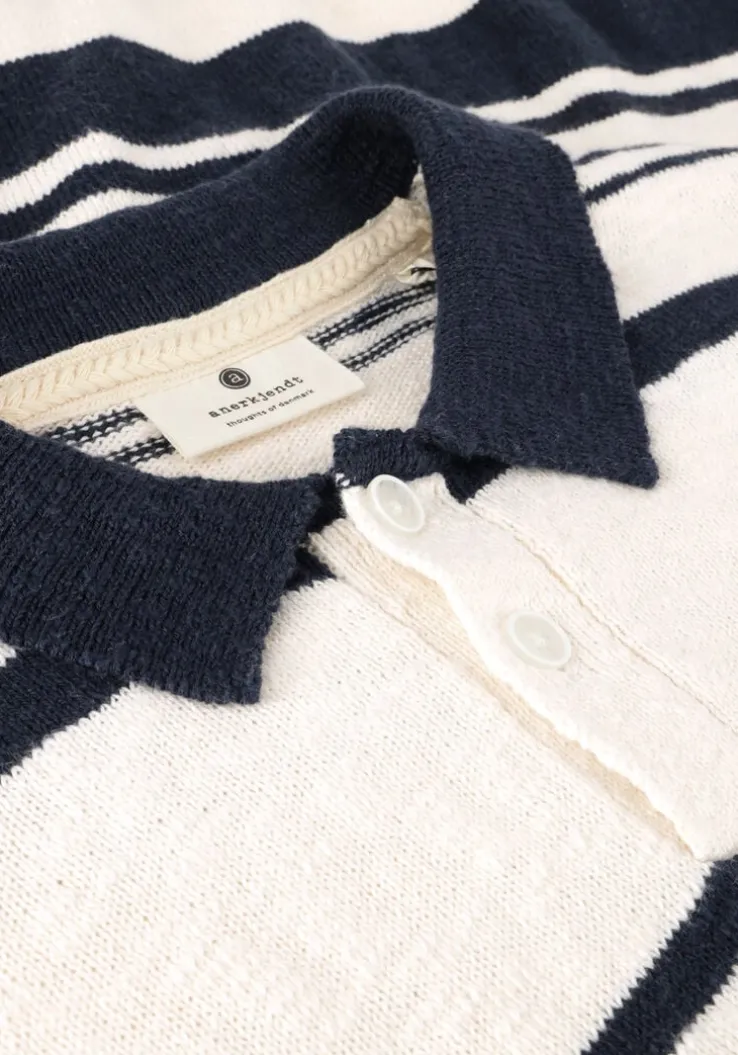 gebroken wit anerkjendt polo aksofus stripe s/s knit