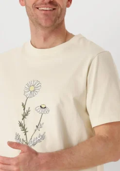 gebroken wit anerkjendt t-shirt akkiki flower emb s/s tee