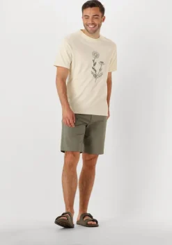 gebroken wit anerkjendt t-shirt akkiki flower emb s/s tee