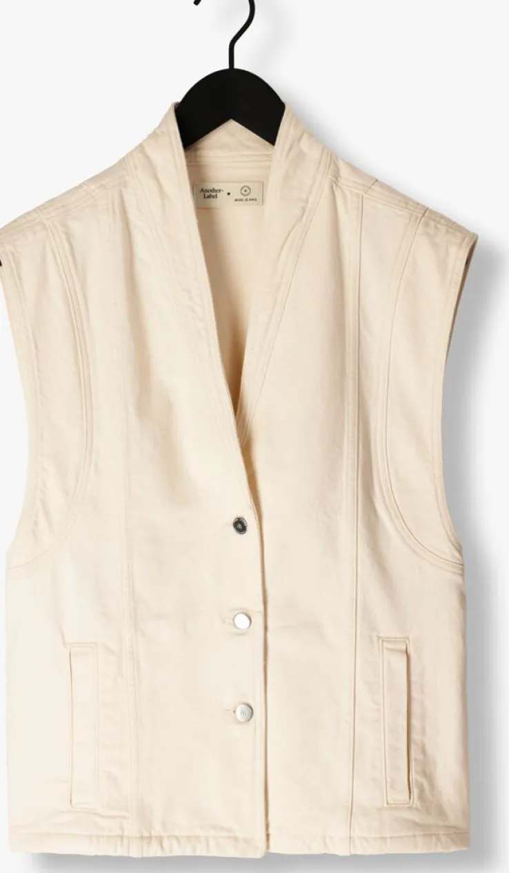 gebroken wit another label gilet unni denim vest