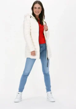 gebroken wit beaumont gewatteerde jas long hooded jacket