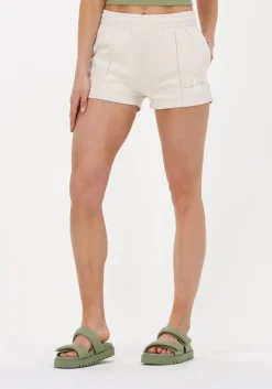gebroken wit calvin klein korte broek monogram logo sweatshort