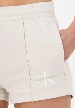 gebroken wit calvin klein korte broek monogram logo sweatshort