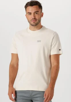 gebroken wit cast iron t-shirt regular fit peached jersey