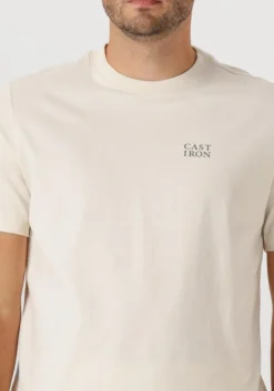 gebroken wit cast iron t-shirt regular fit peached jersey