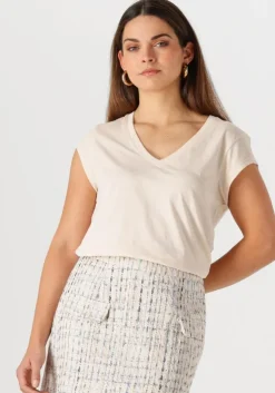 gebroken wit cc heart t-shirt basic v-neck t-shirt