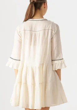 gebroken wit devotion mini jurk efisto