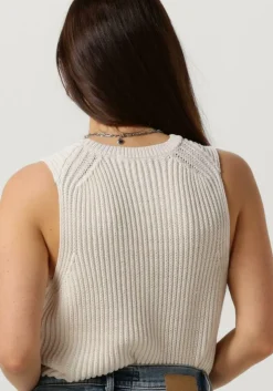 gebroken wit drykorn top noara