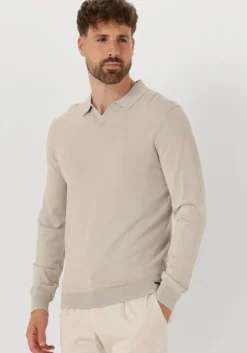 gebroken wit gentiluomo trui polo no button ls k2039-260