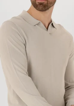 gebroken wit gentiluomo trui polo no button ls k2039-260