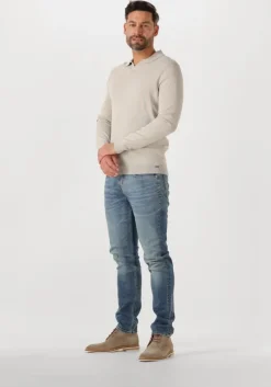 gebroken wit gentiluomo trui polo no button ls k2039-260