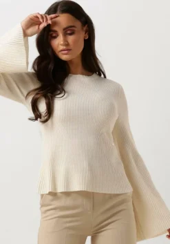gebroken wit gestuz tops & t-shirts antaligz peplum wool pullover