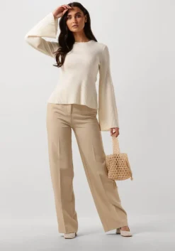 gebroken wit gestuz tops & t-shirts antaligz peplum wool pullover