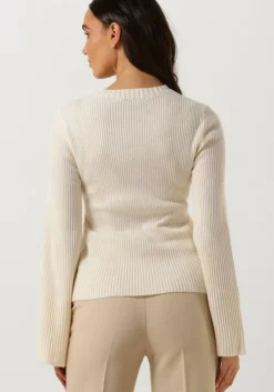 gebroken wit gestuz tops & t-shirts antaligz peplum wool pullover