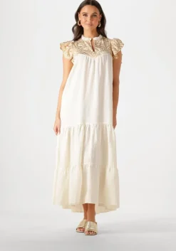 gebroken wit greek archaic kori maxi jurk 231097