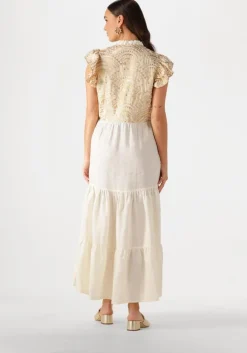 gebroken wit greek archaic kori maxi jurk 231097