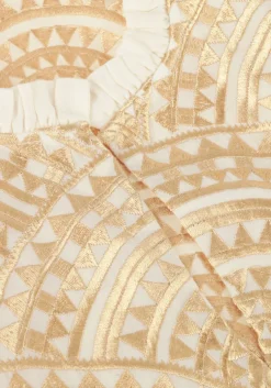 gebroken wit greek archaic kori maxi jurk 231097