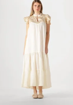 gebroken wit greek archaic kori maxi jurk 231097