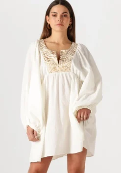 gebroken wit greek archaic kori mini jurk 330432