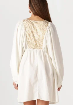 gebroken wit greek archaic kori mini jurk 330432