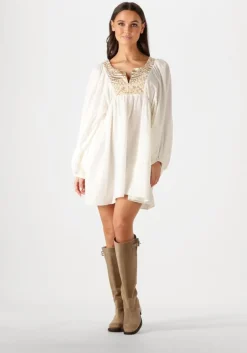 gebroken wit greek archaic kori mini jurk 330432