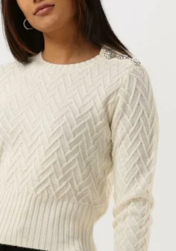 gebroken wit liu jo trui maglia chusa m/l color stitch