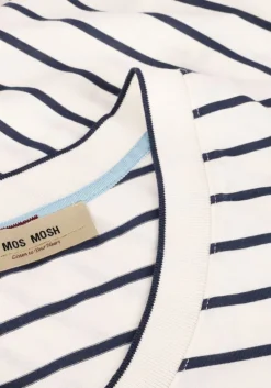gebroken wit mos mosh t-shirt mmnani v-ss stripe tee
