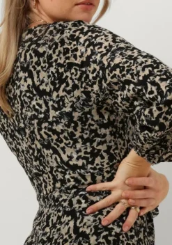 gebroken wit msch copenhagen midi jurk mschrhian dress aop