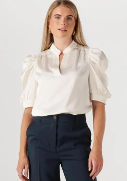gebroken wit neo noir blouses roella heavy sateen blouse