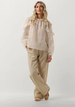 gebroken wit neo noir blouses nadira embroidery blouse