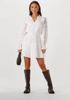 gebroken wit neo noir mini jurk aran s voile dress