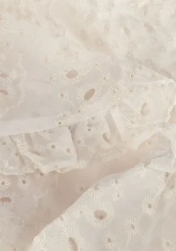 gebroken wit neo noir mini jurk abby embroidery dress