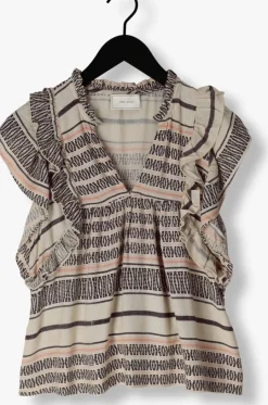 gebroken wit neo noir top jayla stitch print top