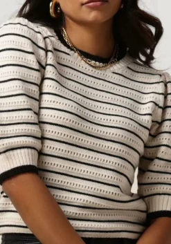 gebroken wit neo noir trui sidra stitch knit blouse
