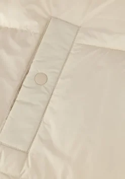 gebroken wit notre-v gewatteerde jas puffer long