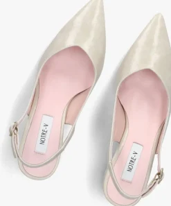 gebroken wit notre-v slingbacks 2315c