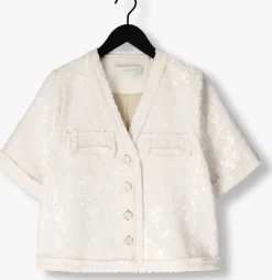 gebroken wit nukus top sara blazer paillet