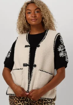 gebroken wit object gilet objpauline waistcoat