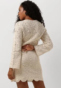 gebroken wit object mini jurk objray l/s knit dress