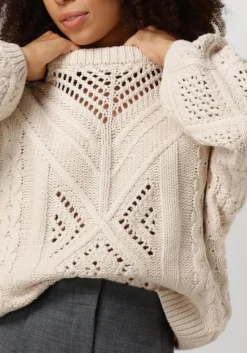 gebroken wit object trui objdede knit l/s oz pullover