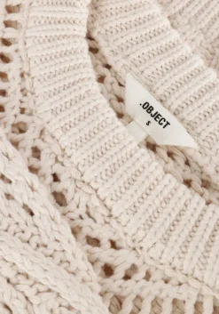 gebroken wit object trui objdede knit l/s oz pullover