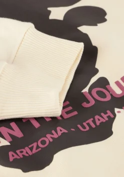 gebroken wit pure path sweater loose fit hoodie ls sweaters