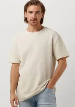 gebroken wit purewhite t-shirt tshirt with waffle structure